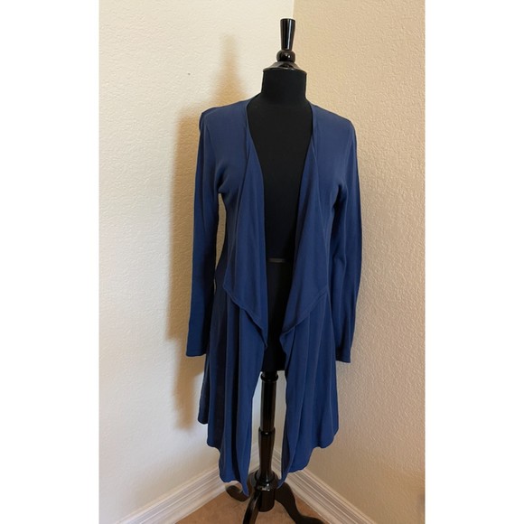 LOFT Long Draped Open Front Cardigan Sz M - Picture 1 of 5
